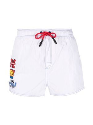 Diesel logo-print swim shorts - White
