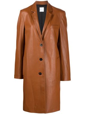 Rosetta Getty tailored leather coat - White