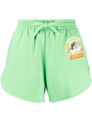 Fiorucci logo-print track shorts - Green