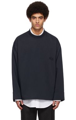 Wooyoungmi Navy Polyester Long Sleeve T-Shirt