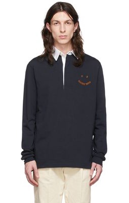 PS by Paul Smith Navy Organic Cotton Long Sleeve Polo