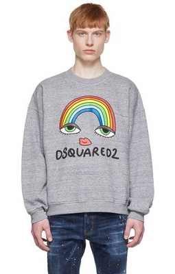 Dsquared2 Grey Cotton Sweatshirt