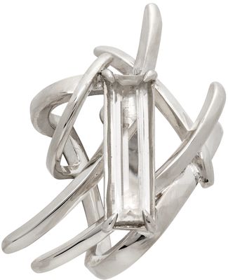 SWEETLIMEJUICE SSENSE Exclusive Silver Twig Ear Cuff