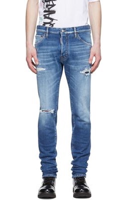 Dsquared2 Blue Ripped Jeans