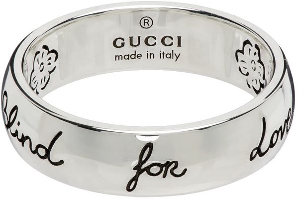 Gucci Silver Blind For Love Ring