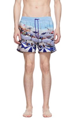 Paul Smith Blue Recycled Polyester Swim Shorts