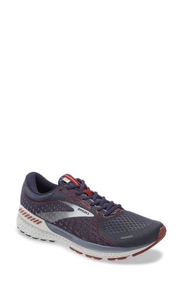 Brooks Adrenaline GTS 21 Running Shoe in Navy/Grey/Red