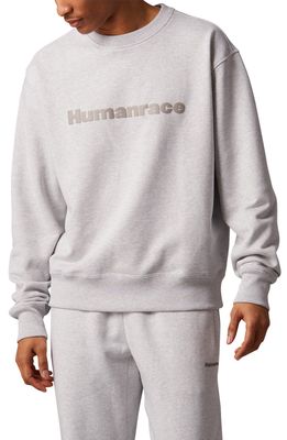 adidas Originals x Humanrace Cotton Sweatshirt in Light Grey Heather