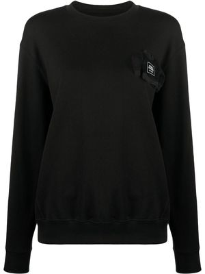 Opening Ceremony logo-patch cotton top - Black