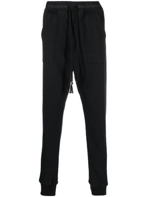 Greg Lauren drawstring slim-fit trousers - Black