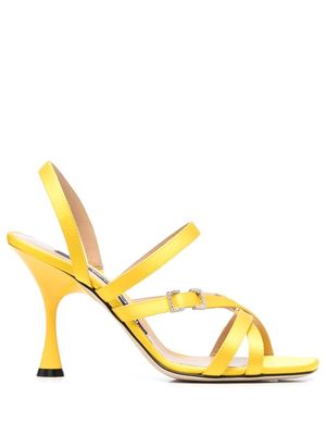 Sergio Rossi strappy 95mm leather sandals - Yellow