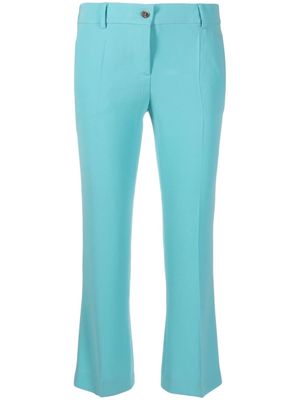 Alberto Biani mid-rise flared cropped trousers - Blue