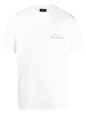 Throwback. logo-print cotton T-shirt - White
