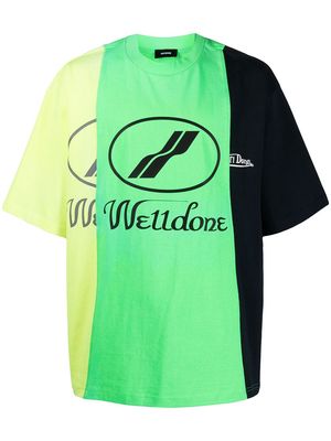 We11done colour block T-shirt - Green