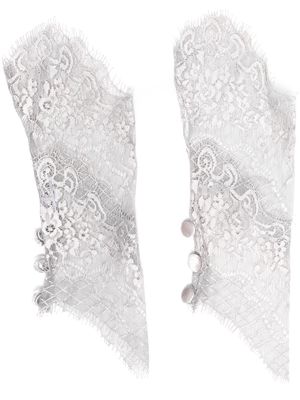 Parlor fingerless lace gloves - Grey