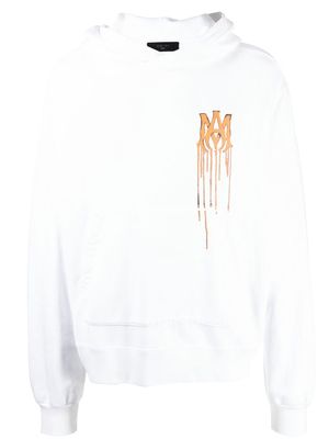 AMIRI logo-embroidered hoodie - White