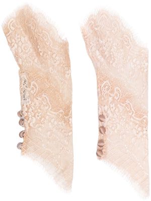 Parlor fingerless lace gloves - Neutrals