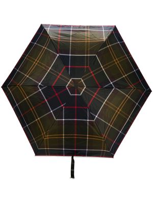 Barbour small tartan-print umbrella - Green