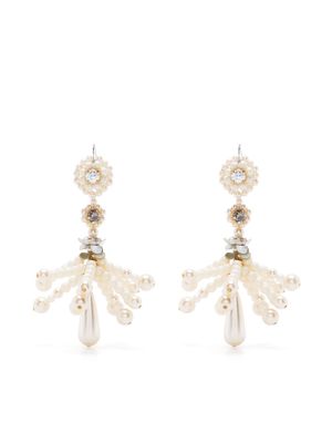 Biyan pearl-detail chandelier earrings - Neutrals