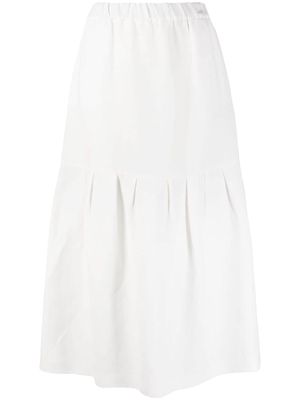 Fabiana Filippi pleated A-line skirt - White