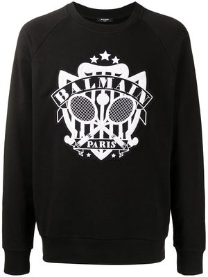 Balmain logo-embellished sweatshirt - Black