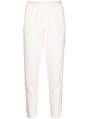 Zadig&Voltaire Paula logo-print tapered leg trousers - White