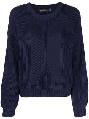 Lauren Ralph Lauren ribbed-knit pullover jumper - Blue