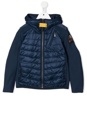 Parajumpers Kids logo-patch padded jacket - Blue