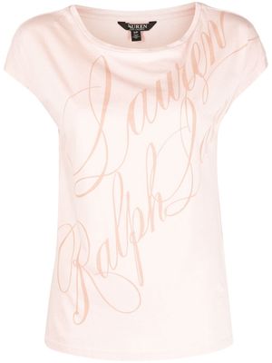 Lauren Ralph Lauren tonal script logo-print T-shirt - Pink