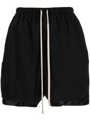 Rick Owens drawstring cotton shorts - Black