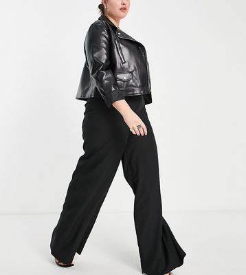 Public Desire Curve high waist tailored pant in black