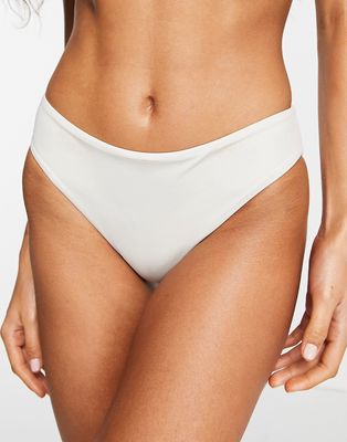 Weekday Ava bikini bottom in cream-White