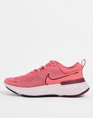 Nike Running React Miler 2 sneakers in dusty pink