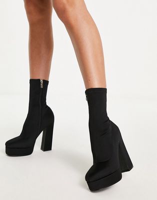 BEBO clancy heeled ankle boot in black