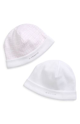 GIVENCHY KIDS Cotton Hat Set in 44Z Marshmallow