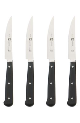 ZWILLING 4-Piece Porterhouse Steak Knife Set in Black