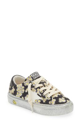 Golden Goose May Low Top Sneaker in Black/White Daisies