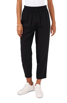 Vince Camuto Crepe de Chine Pull-On Pants in Rich Black
