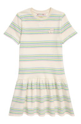 Bonpoint Kids' Amaia Stripe Cherry Patch Organic Cotton Dress in Multicolore