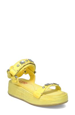 A.S.98 Fenix Platform Sandal in Yellow