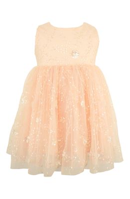 Popatu Kids' Sequin Tulle Dress in Peach