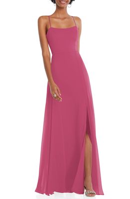 After Six Convertible Tie Evening Gown in Tea Rose