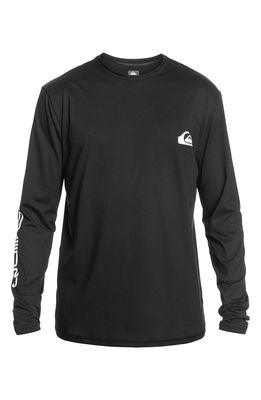 Quiksilver Men's Omni Session Long Sleeve Surf Shirt in Anthracite - Solid