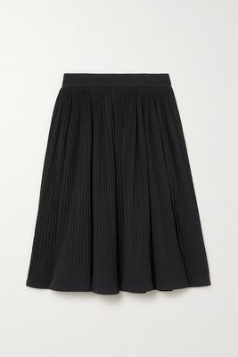 Jil Sander - Plissé Cotton-blend Midi Skirt - Black