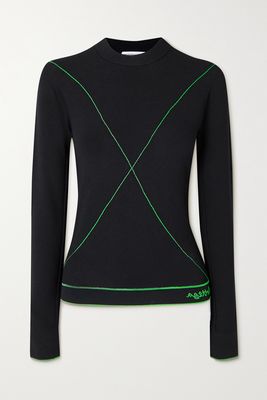 Bottega Veneta - Embroidered Knitted Sweater - Black