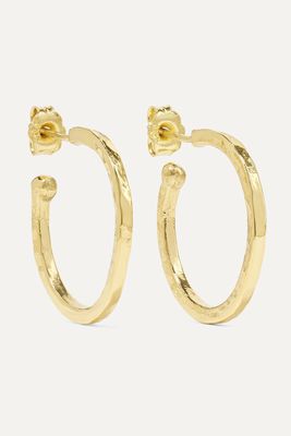 Jennifer Meyer - Hammered 18-karat Gold Hoop Earrings - one size