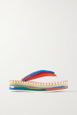 Chloé - Lou Recycled Crochet And Rubber Flip Flops - White