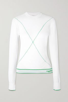 Bottega Veneta - Embroidered Knitted Sweater - White