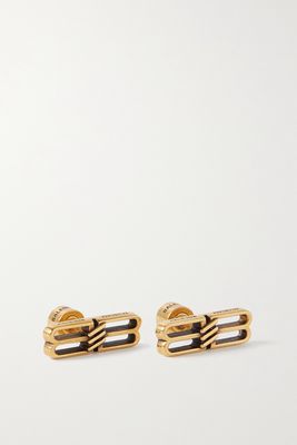 Balenciaga - License Gold-tone Earrings - one size