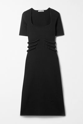 Interior - The Form Stretch-knit Midi Dress - Black